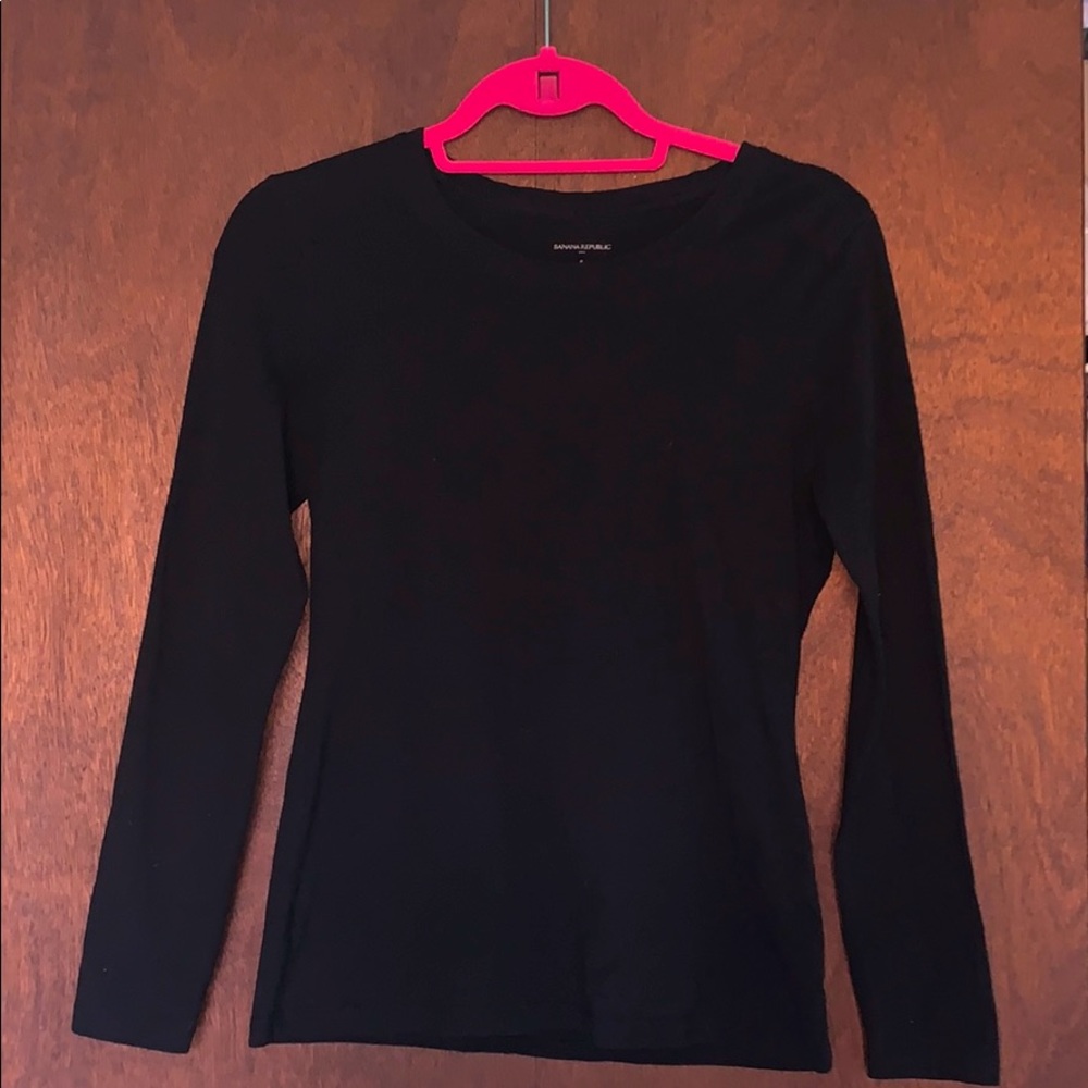 Stretchy Long sleeve black top